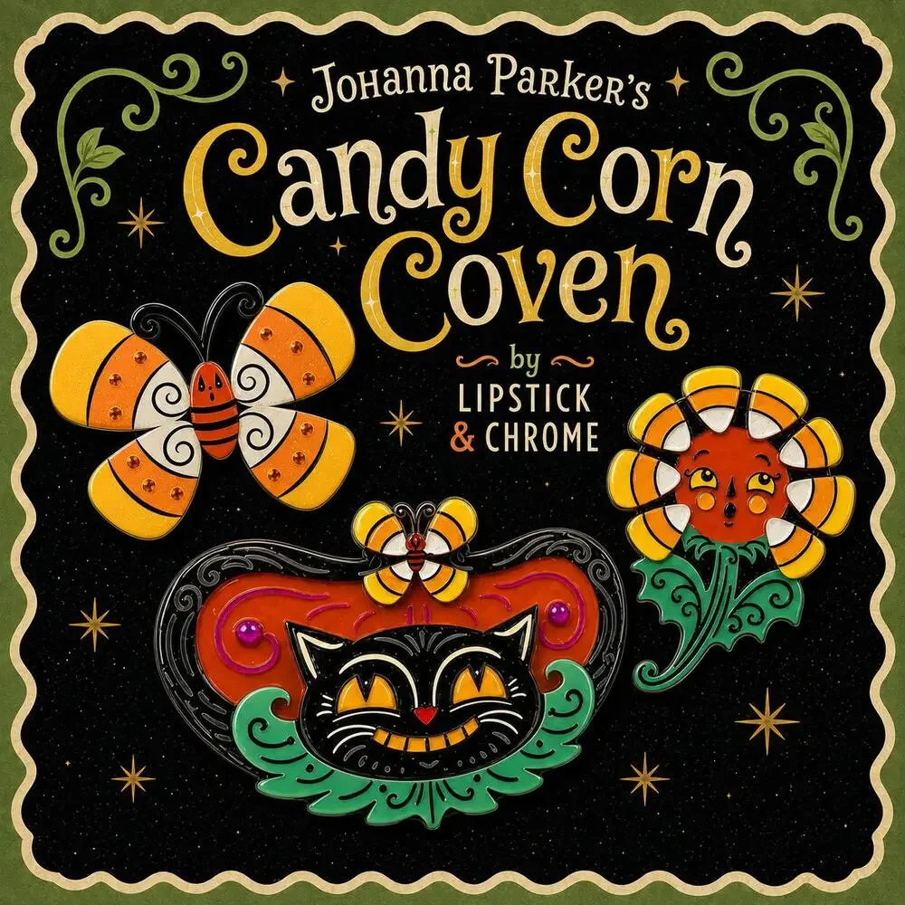 Catcha Candy Corn Brooch by Johanna Parker x Lipstick & Chrome